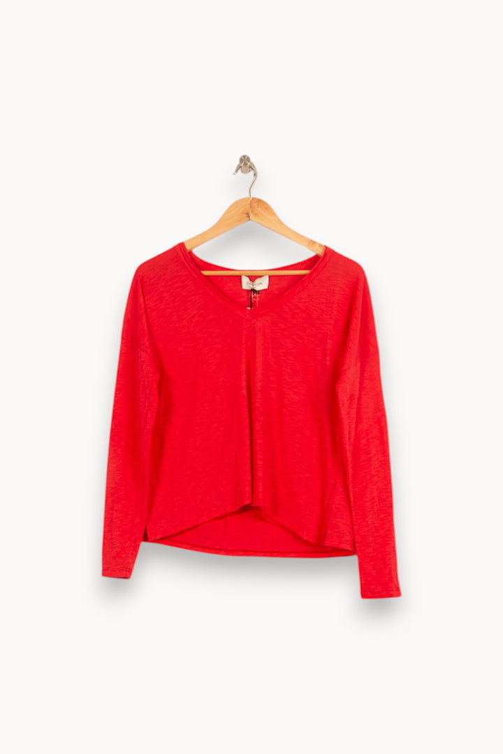 T-shirt Manches Longues Rouge - Taille S/36 de la marque Bérénice | PARAD61027 - Vendu par Paradigme - Image 2