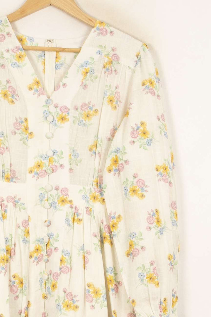 Robe Courte Blanche et Multicolore - Taille S/36 de la marque Bérénice | PARAD61030 - Vendu par Paradigme - Image 3