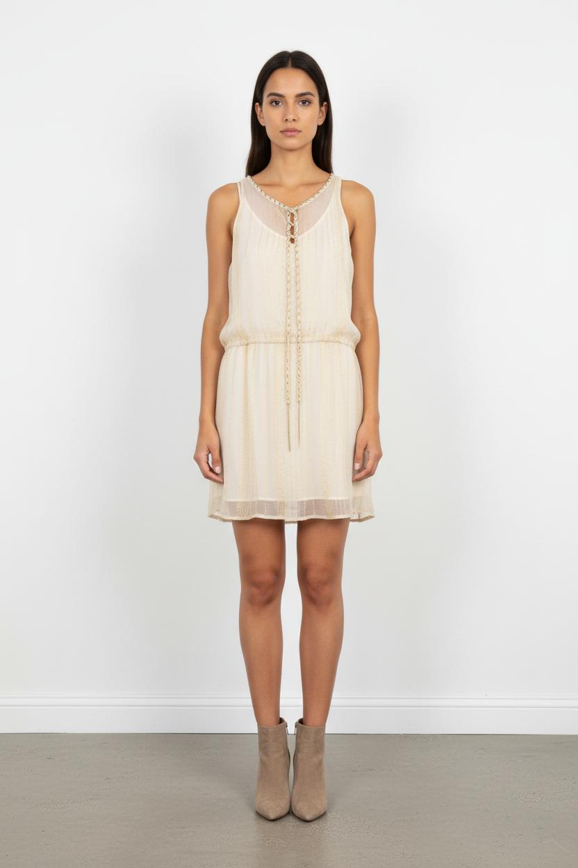 Robe Sans Manches Beige - Taille S/36