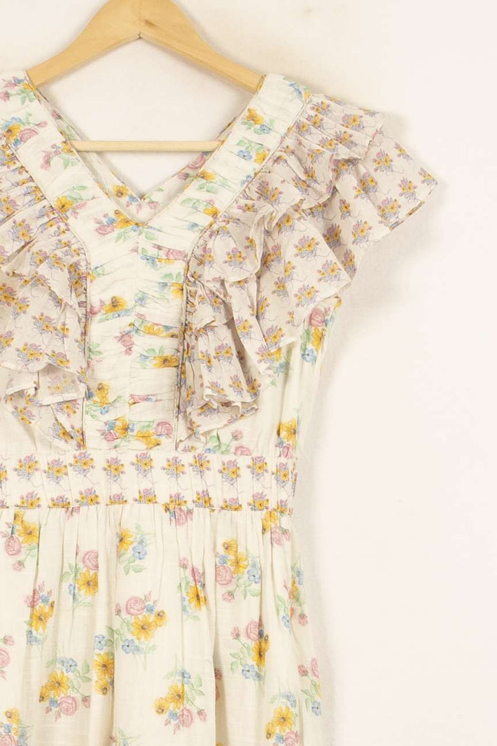 Robe Courte Blanche et Multicolore - Taille S/36 de la marque Bérénice | PARAD61034 - Vendu par Paradigme - Image 3