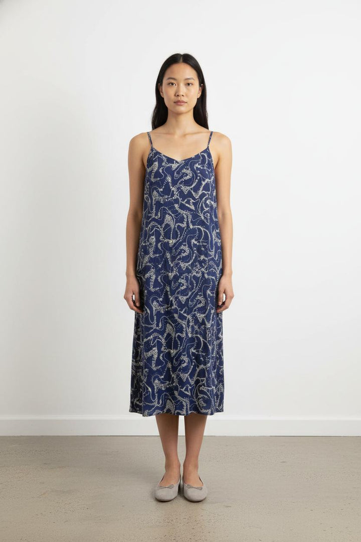 Robe Droite Bleu et Blanc - Taille M/38