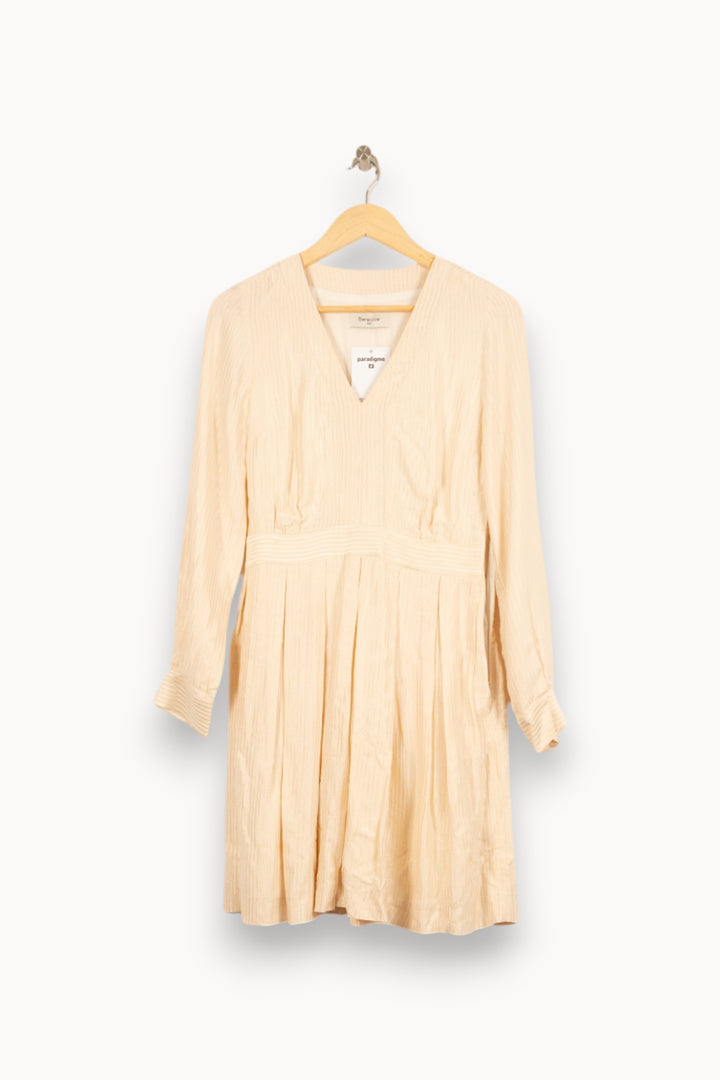 Robe Courte Beige - Taille S/36 de la marque Bérénice | PARAD61038 - Vendu par Paradigme - Image 2