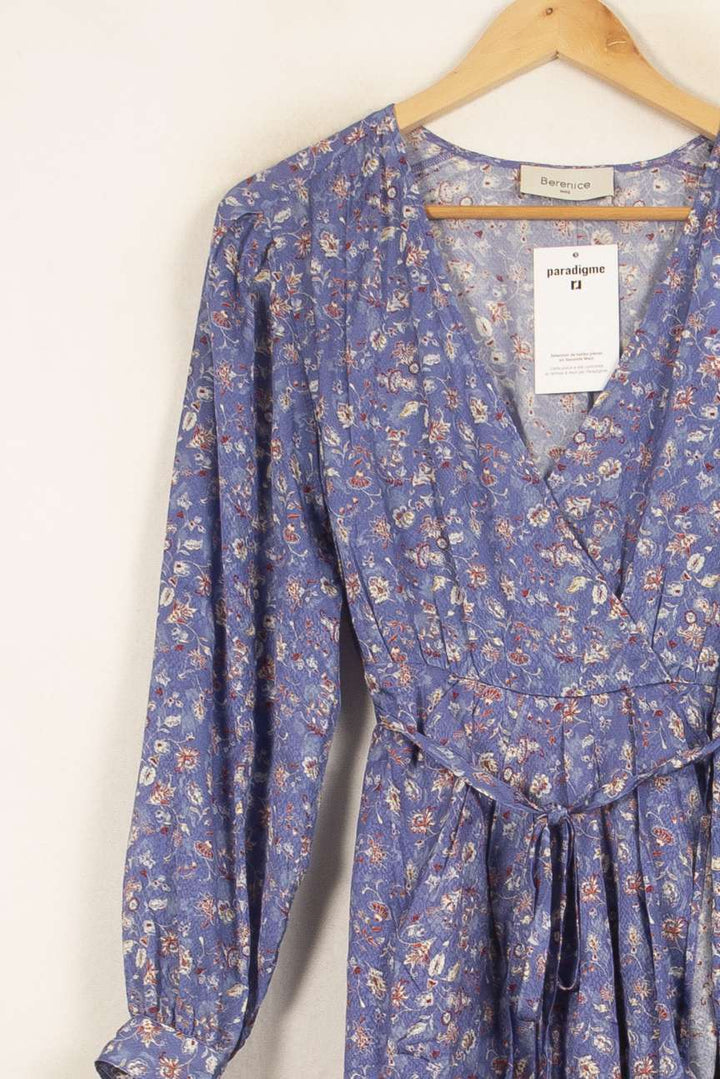 Robe Portefeuille Bleue - Taille S/36 de la marque Bérénice | PARAD61045 - Vendu par Paradigme - Image 3