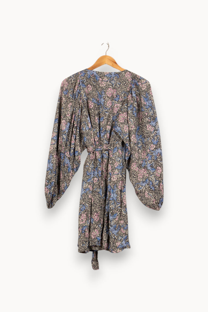 Robe Portefeuille Bleu et Rose - Taille S/36 de la marque Bérénice | PARAD61046 - Vendu par Paradigme - Image 4