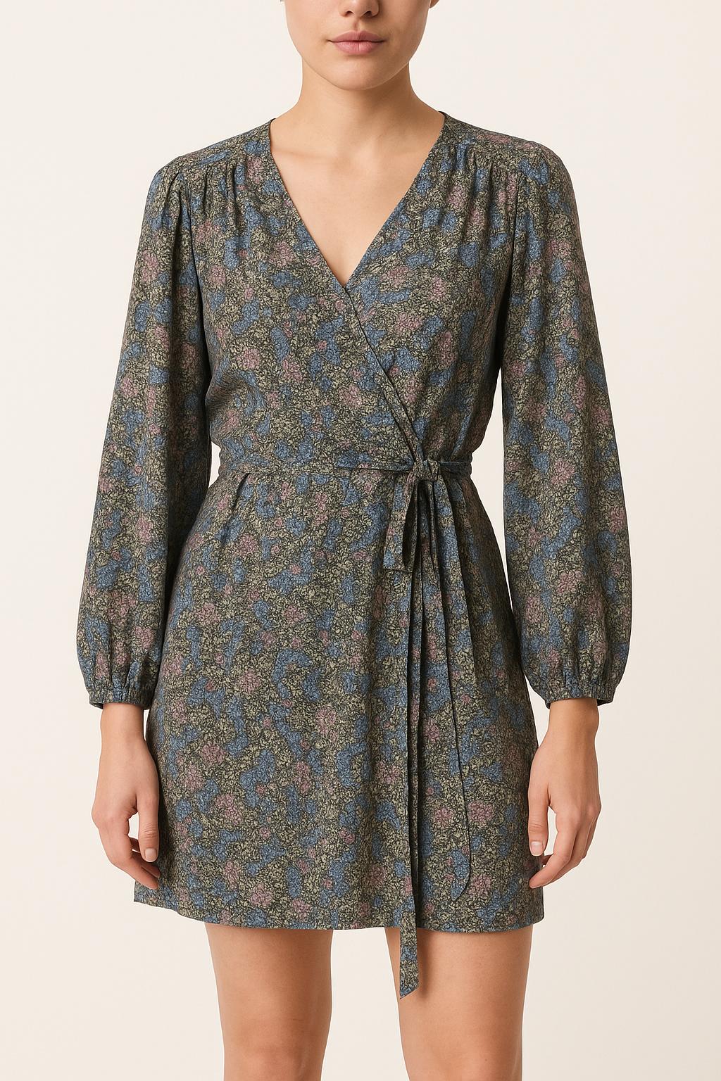Robe Portefeuille Bleu et Rose - Taille S/36 de la marque Bérénice | PARAD61046 - Vendu par Paradigme - Image 1