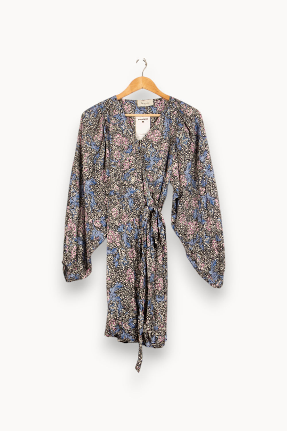 Robe Portefeuille Bleu et Rose - Taille S/36 de la marque Bérénice | PARAD61046 - Vendu par Paradigme - Image 2