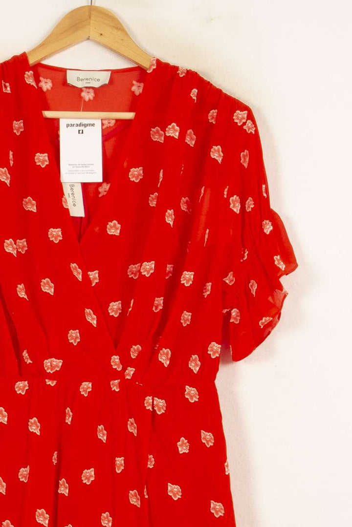Robe Portefeuille Rouge et Blanche - Taille S/36 de la marque Bérénice | PARAD61047 - Vendu par Paradigme - Image 2