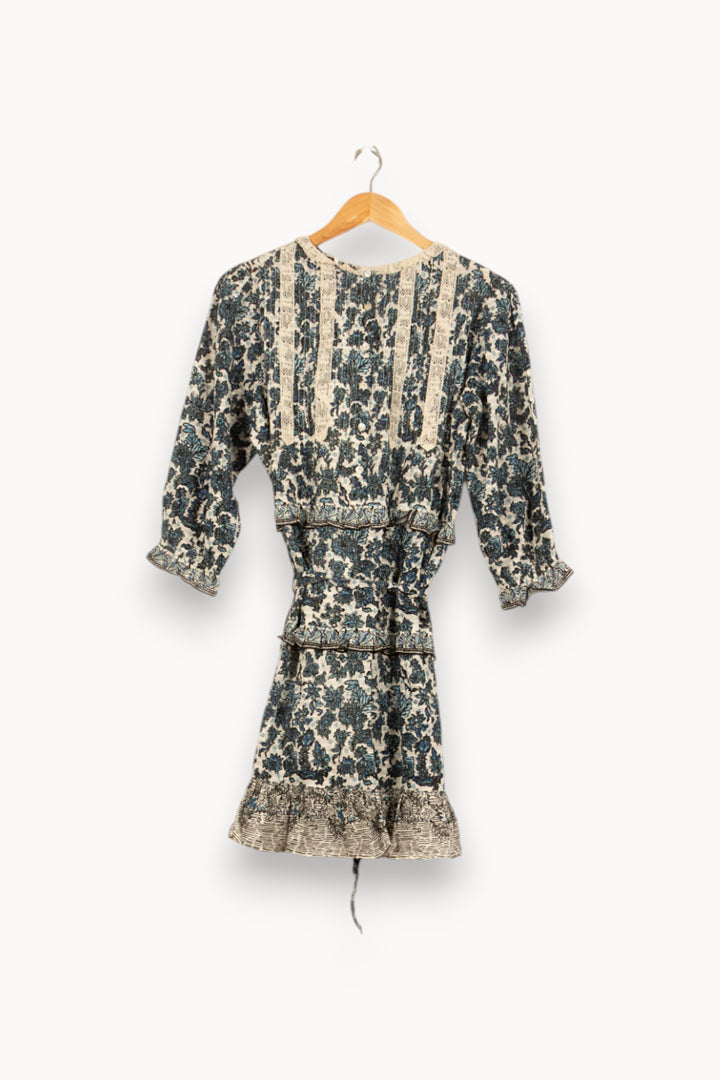 Robe Courte Bleue et Beige - Taille S/36 de la marque Bérénice | PARAD61052 - Vendu par Paradigme - Image 4