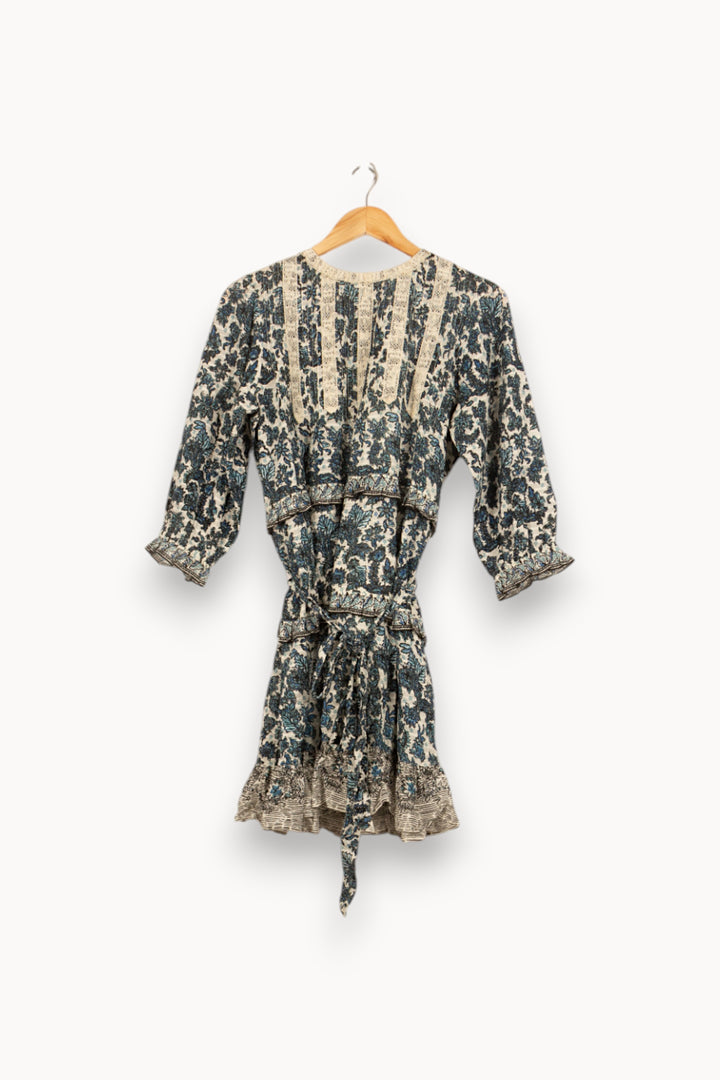 Robe Courte Bleue et Beige - Taille S/36 de la marque Bérénice | PARAD61052 - Vendu par Paradigme - Image 2