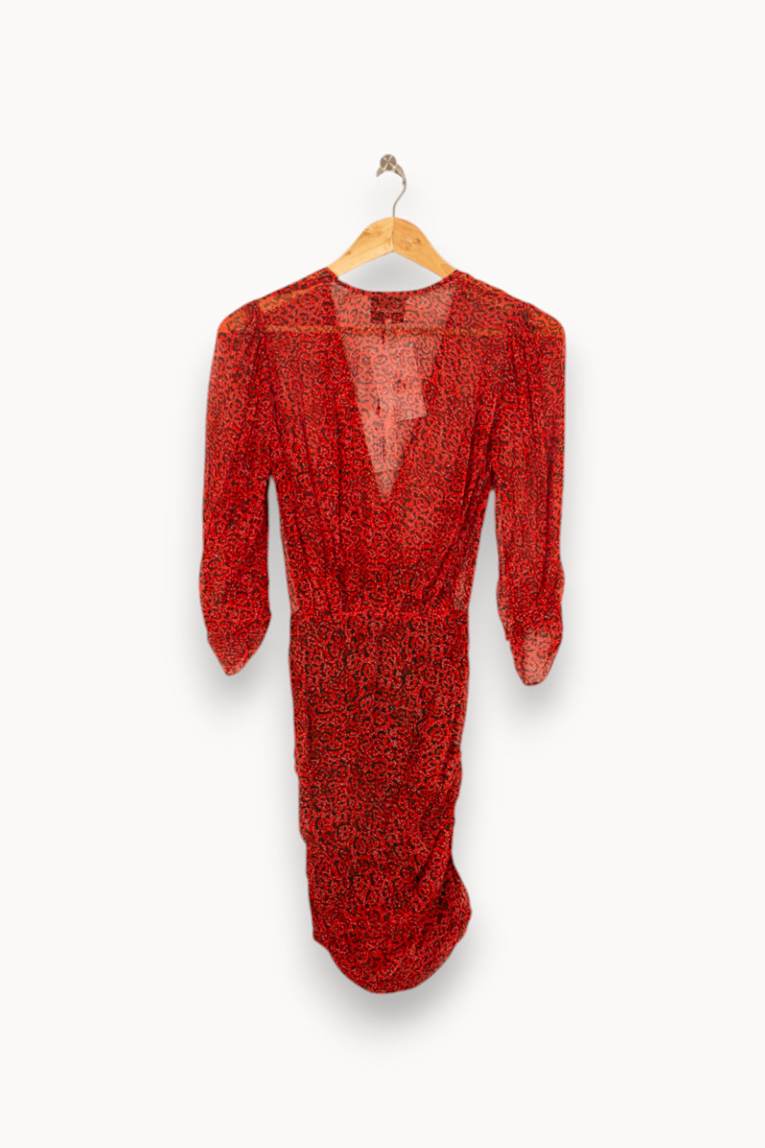 Robe Portefeuille Rouge - Taille S/36 de la marque Bérénice | PARAD61053 - Vendu par Paradigme - Image 3