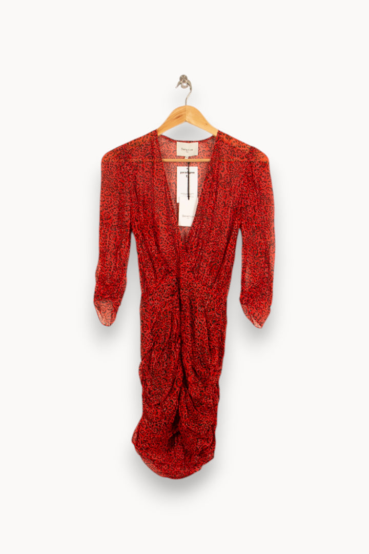 Robe Portefeuille Rouge - Taille S/36 de la marque Bérénice | PARAD61053 - Vendu par Paradigme - Image 4