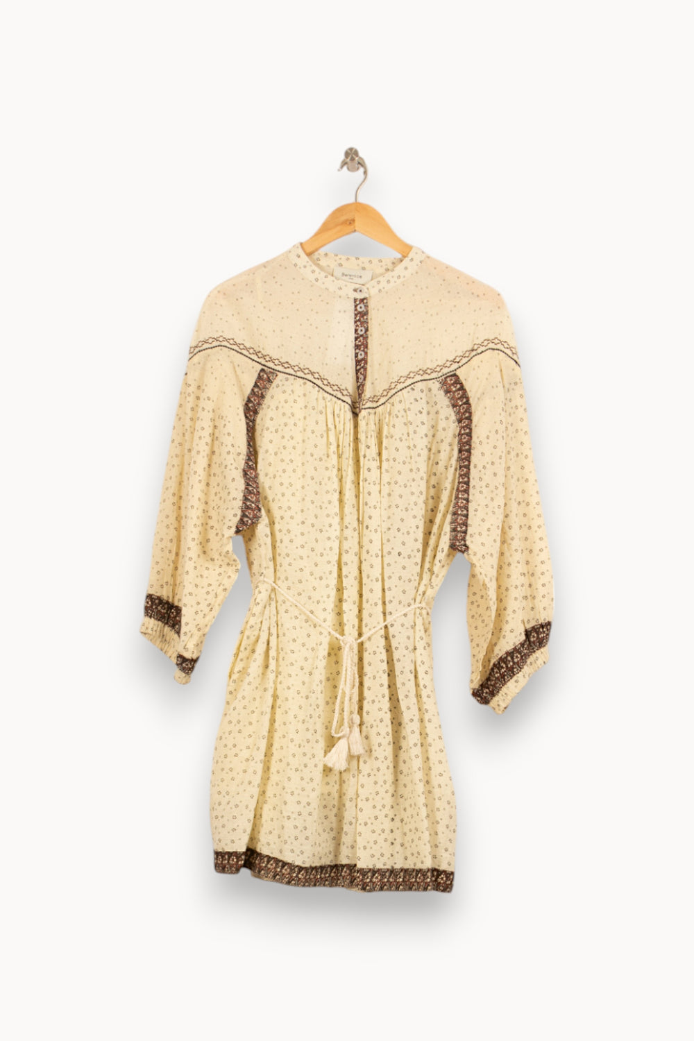 Robe Courte Beige et Marron - Taille M/38 de la marque Bérénice | PARAD61055 - Vendu par Paradigme - Image 2