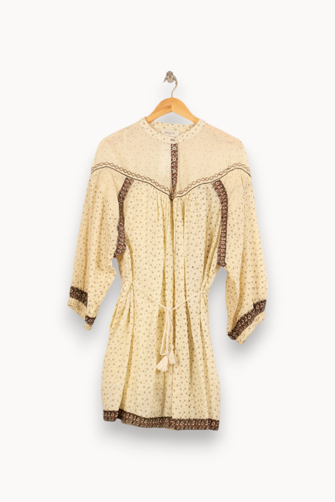 Robe Courte Beige et Marron - Taille M/38 de la marque Bérénice | PARAD61055 - Vendu par Paradigme - Image 2