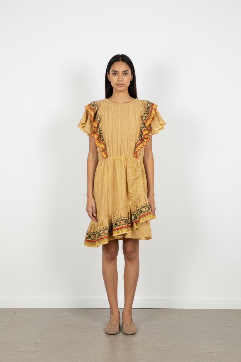 Robe Volantée Jaune - Taille S/36