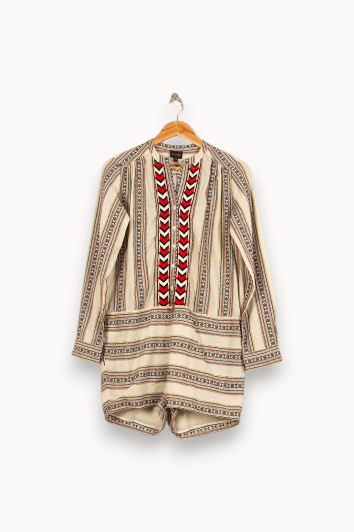 Combishort Écru et Bleu - Taille S/36 de la marque Bérénice | PARAD61062 - Vendu par Paradigme - Image 4