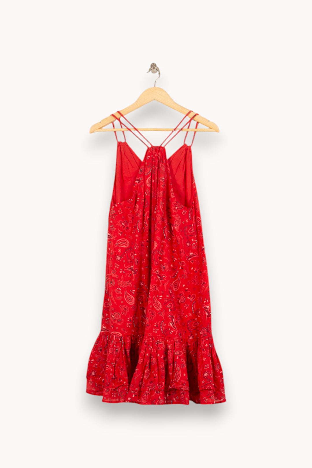 Robe Volantée Rouge - Taille S/36 de la marque Bérénice | PARAD61064 - Vendu par Paradigme - Image 4