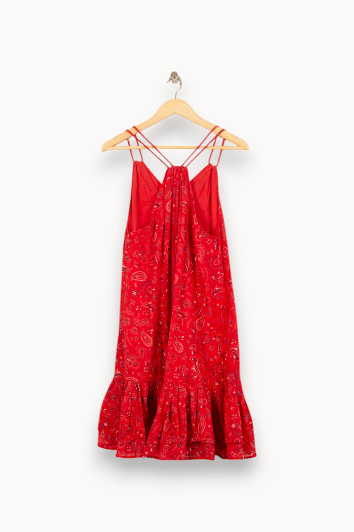 Robe Volantée Rouge - Taille S/36 de la marque Bérénice | PARAD61064 - Vendu par Paradigme - Image 4