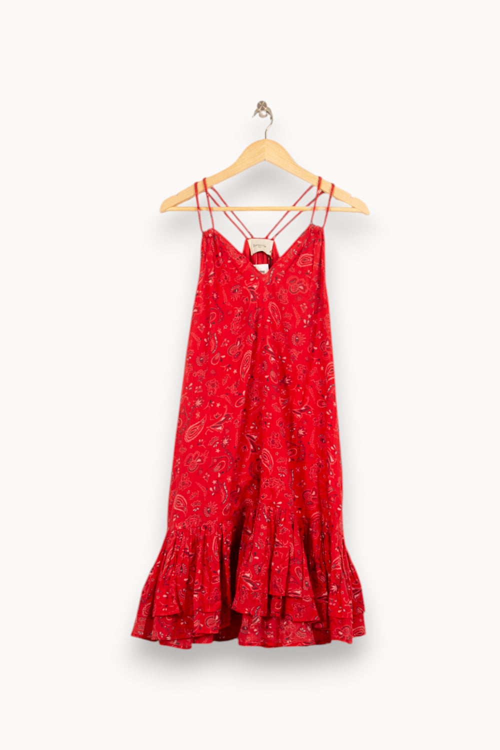 Robe Volantée Rouge - Taille S/36 de la marque Bérénice | PARAD61064 - Vendu par Paradigme - Image 2