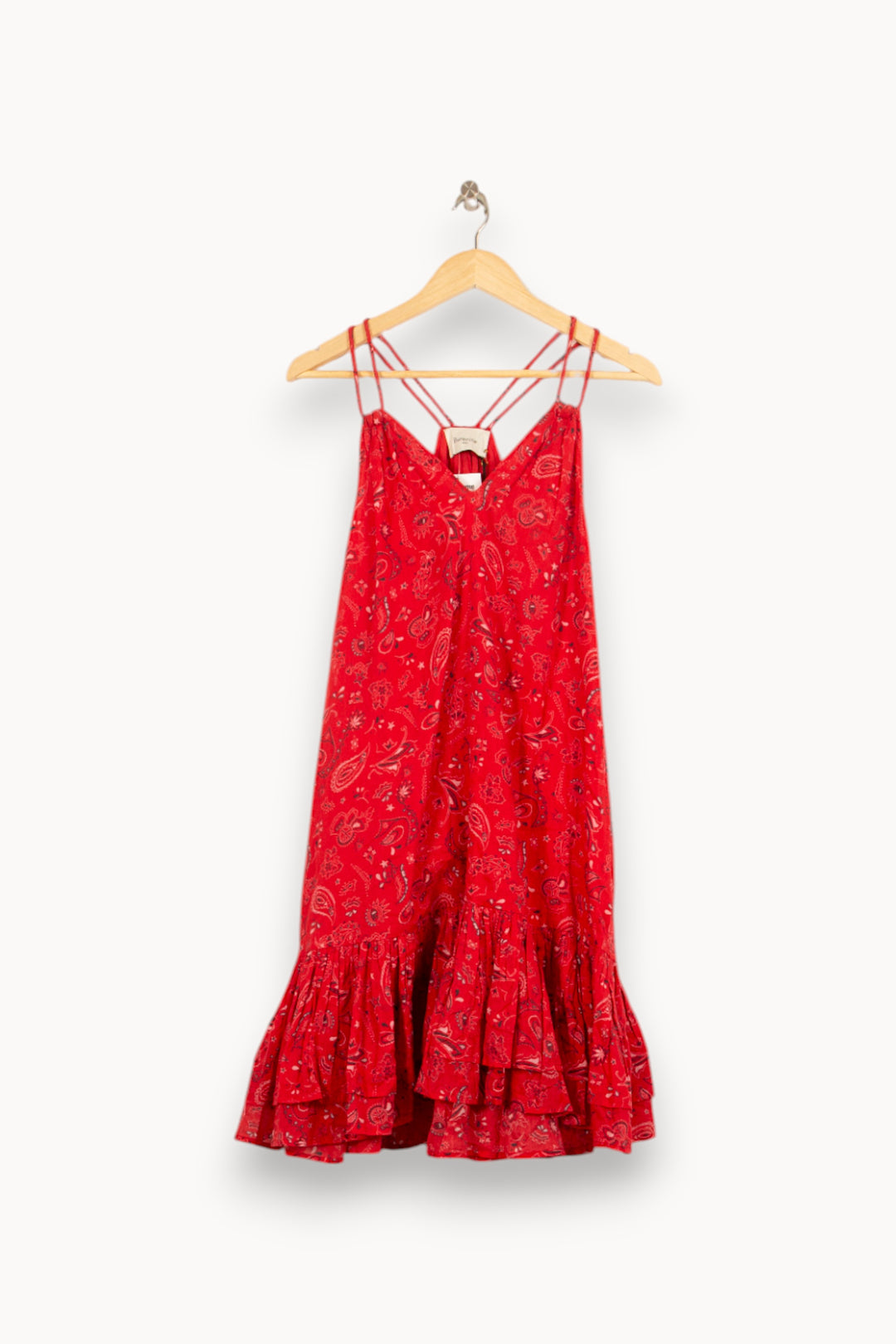 Robe Volantée Rouge - Taille S/36 de la marque Bérénice | PARAD61064 - Vendu par Paradigme - Image 2