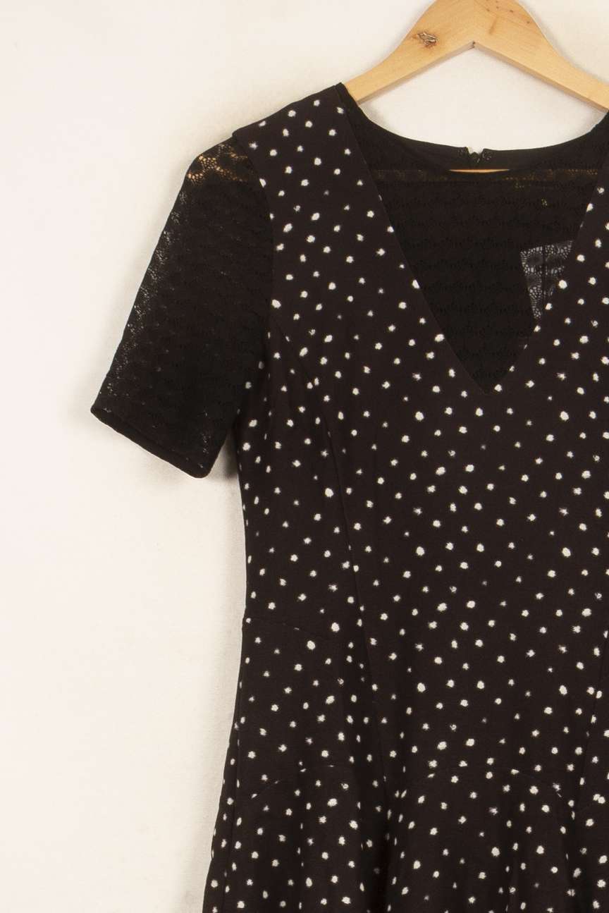 Robe Patineuse Noire à Pois Blancs - Taille S/36 de la marque Bérénice | PARAD61065 - Vendu par Paradigme - Image 2