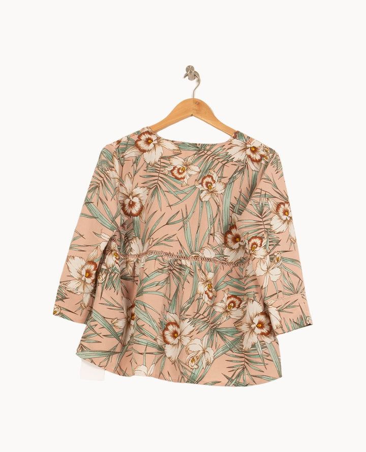 Blouse Rose et Verte - Taille M/38 de la marque Grace & Mila | PARAD61070 - Vendu par Paradigme - Image 4