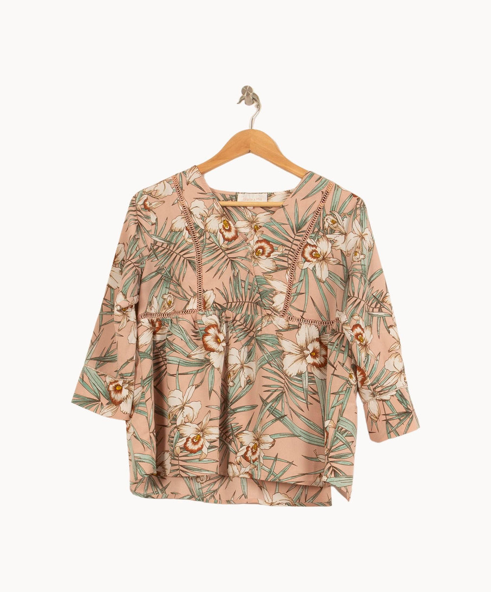 Blouse Rose et Verte - Taille M/38 de la marque Grace & Mila | PARAD61070 - Vendu par Paradigme - Image 2
