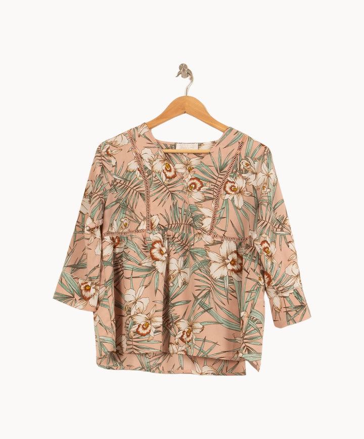 Blouse Rose et Verte - Taille M/38 de la marque Grace & Mila | PARAD61070 - Vendu par Paradigme - Image 2