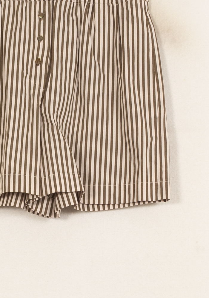 Short Rayé Marron et Blanc - Taille XS/34 de la marque Claudie Pierlot | PARAD61074 - Vendu par Paradigme - Image 3