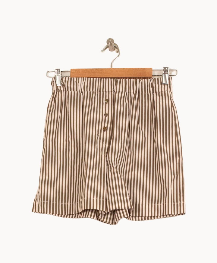 Short Rayé Marron et Blanc - Taille XS/34 de la marque Claudie Pierlot | PARAD61074 - Vendu par Paradigme - Image 2