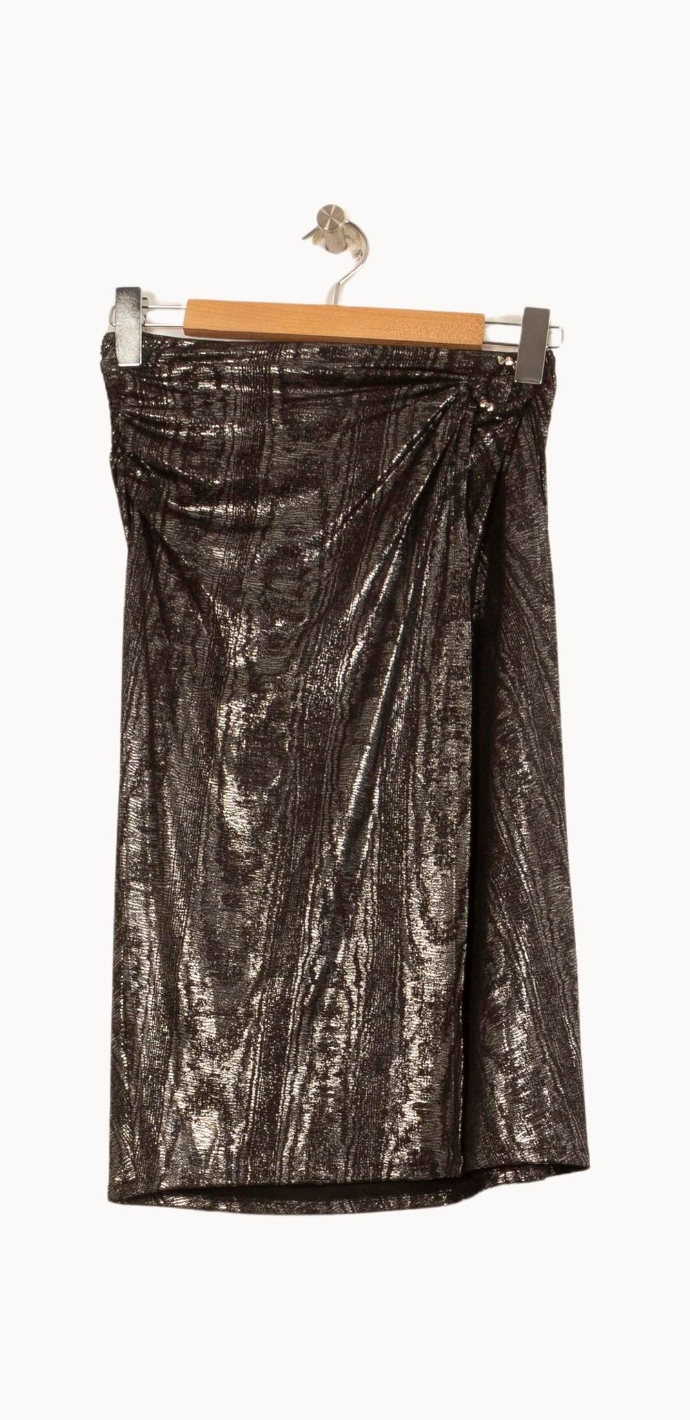 Jupe Drapée Grise - Taille XS/34 de la marque ba&sh | PARAD61076 - Vendu par Paradigme - Image 2