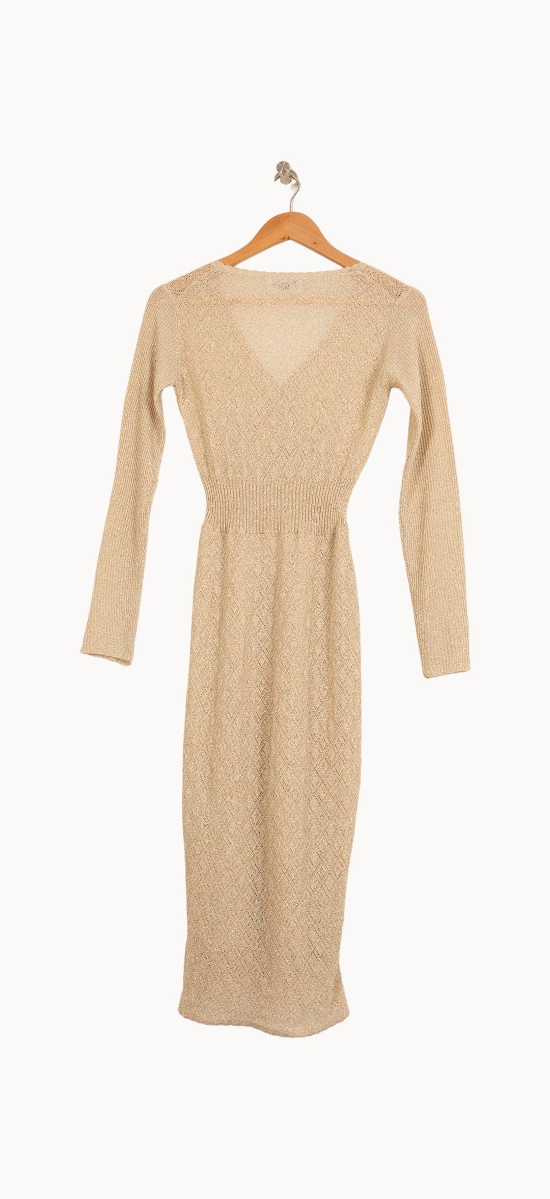 Robe Cache-Cœur Or - Taille XS/34 de la marque Rouje | PARAD61078 - Vendu par Paradigme - Image 4