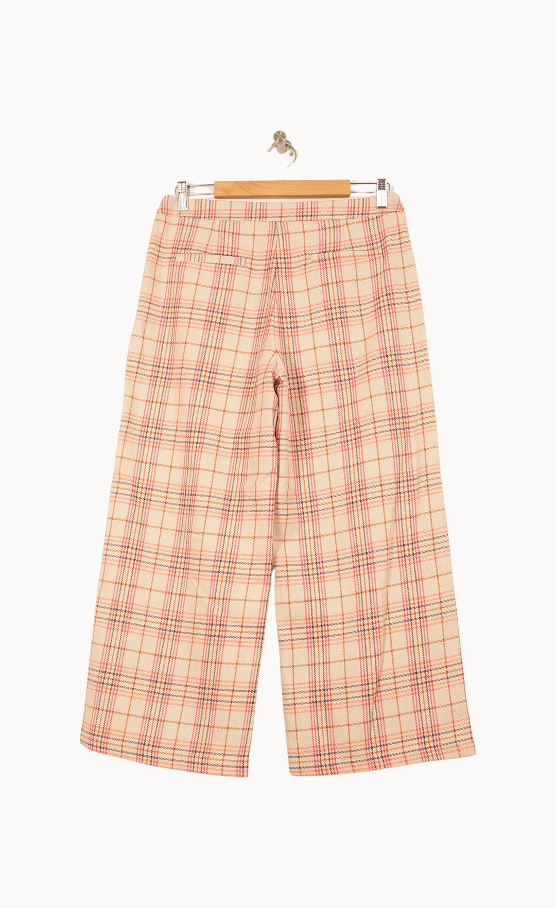 Pantalon À Carreaux Beige et Rose - Taille M/38 de la marque Imprevu | PARAD61092 - Vendu par Paradigme - Image 4