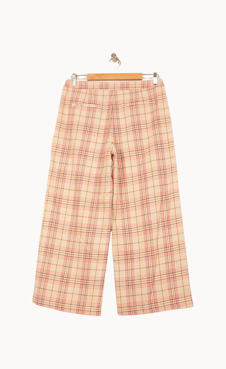 Pantalon À Carreaux Beige et Rose - Taille M/38 de la marque Imprevu | PARAD61092 - Vendu par Paradigme - Image 4