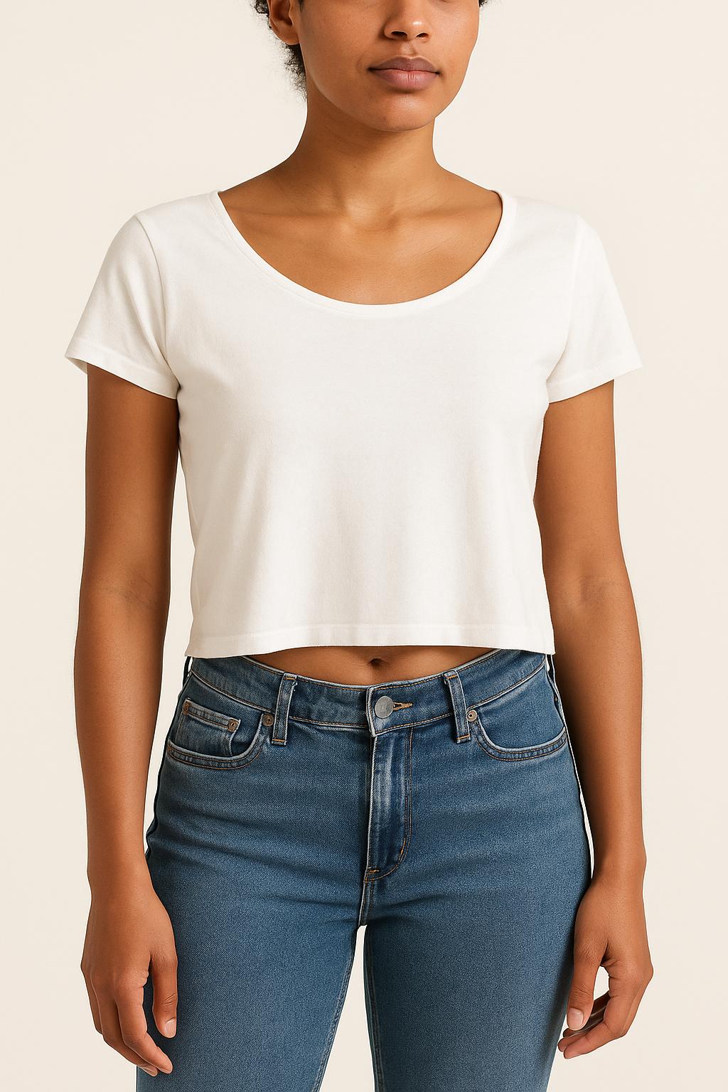 T-shirt Blanc - Taille XS/34 de la marque American Vintage | PARAD61097 - Vendu par Paradigme - Image 1