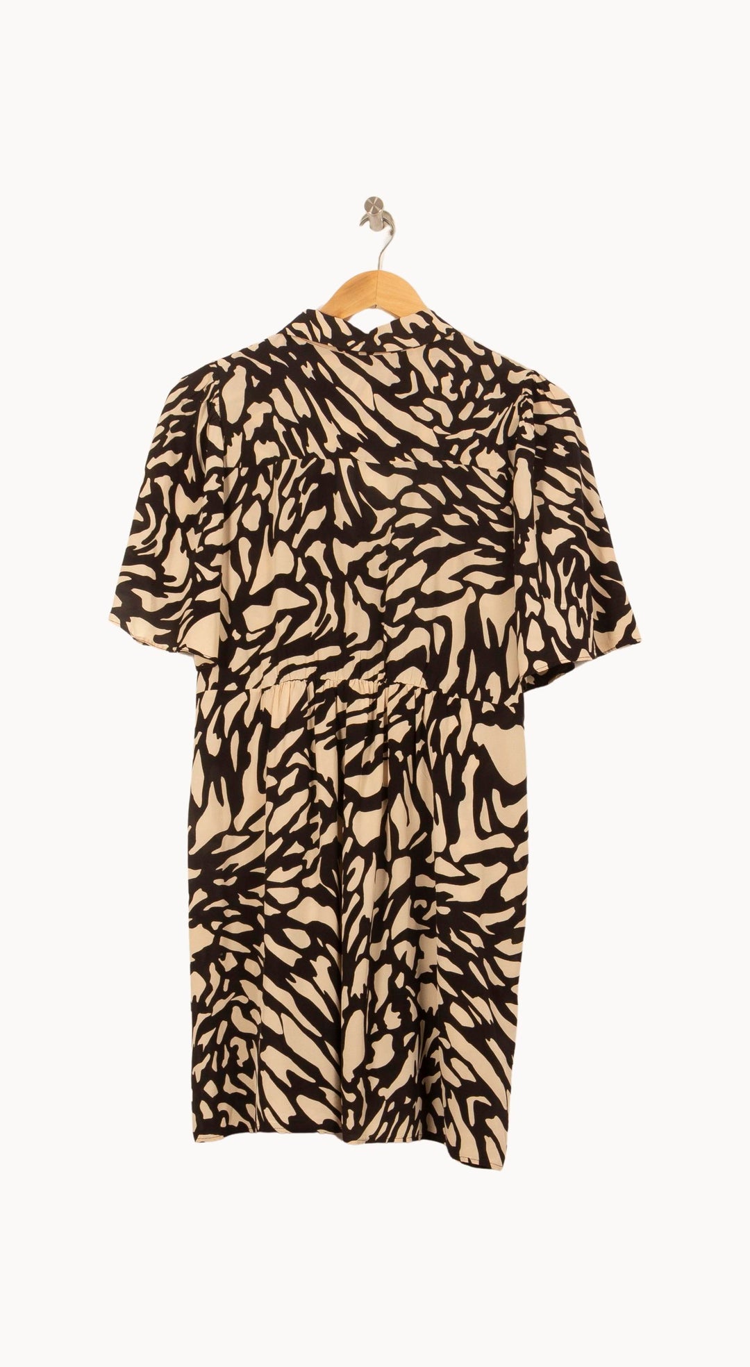 Robe Courte Noire et Beige - Taille S/36 de la marque ba&sh | PARAD61099 - Vendu par Paradigme - Image 4