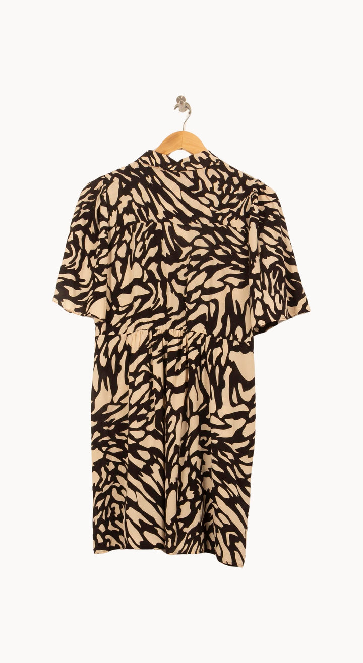 Robe Courte Noire et Beige - Taille S/36 de la marque ba&sh | PARAD61099 - Vendu par Paradigme - Image 4