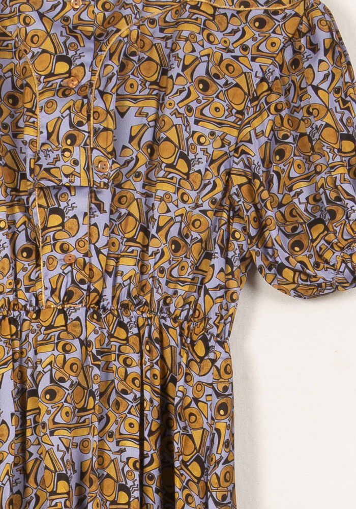 Robe Courte Jaune et Violette - Taille XS/34 de la marque Heimstone | PARAD61101 - Vendu par Paradigme - Image 3