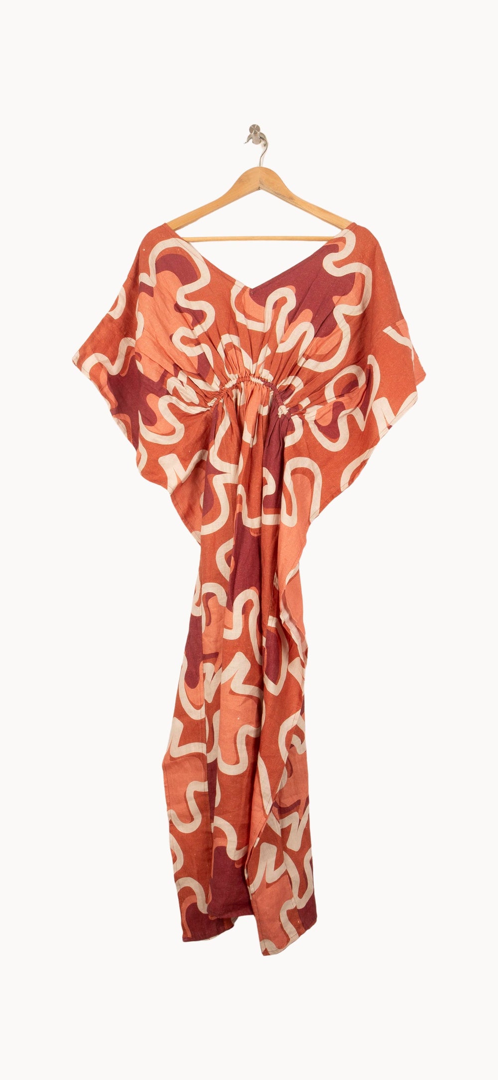 Robe Longue Orange et Blanc - Taille S/36 de la marque Heimstone | PARAD61105 - Vendu par Paradigme - Image 2