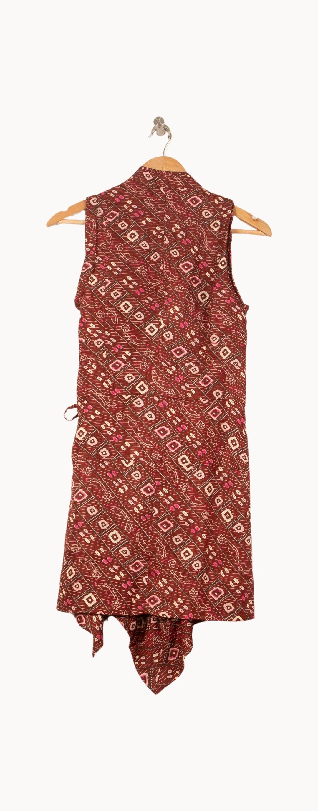 Robe Imprimée Bordeaux - Taille XS/34 de la marque Isabel Marant | PARAD61108 - Vendu par Paradigme - Image 4