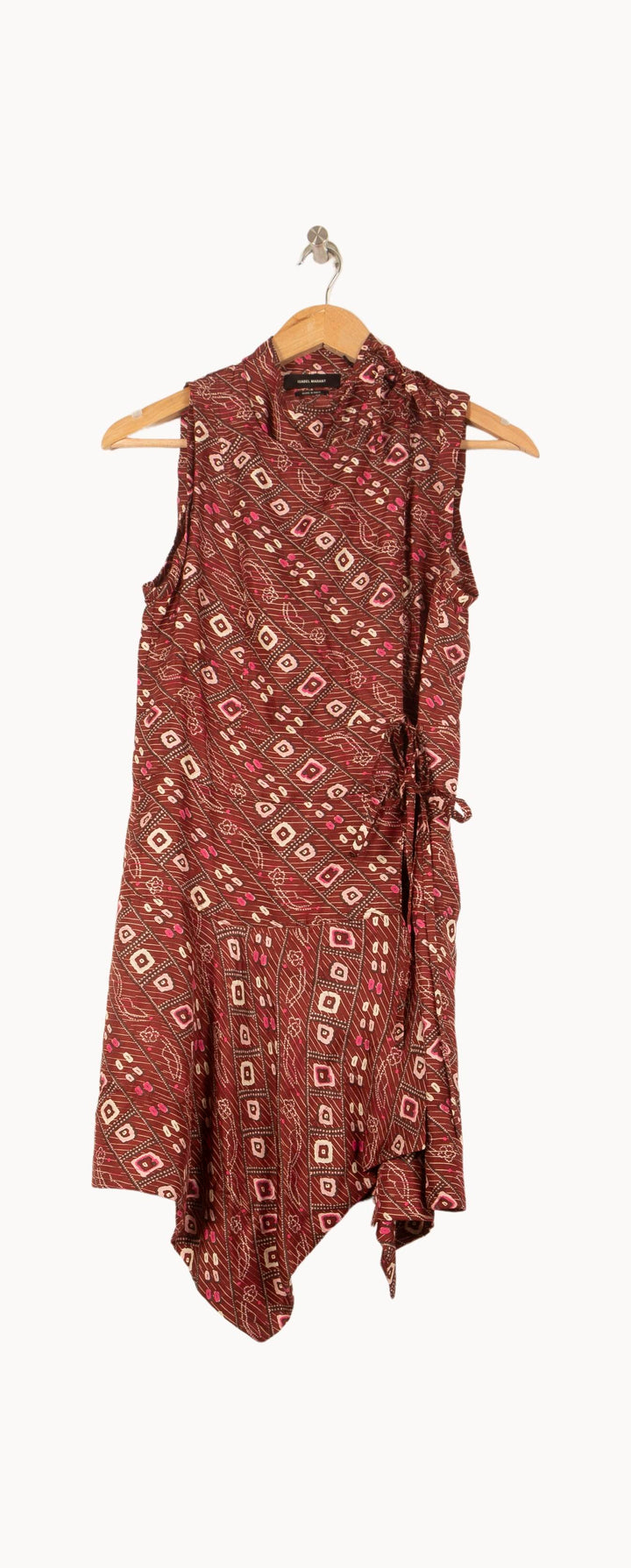 Robe Imprimée Bordeaux - Taille XS/34 de la marque Isabel Marant | PARAD61108 - Vendu par Paradigme - Image 2