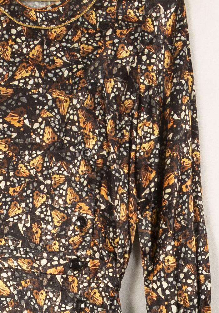 Robe Longue Marron et Orange - Taille S/36 de la marque Heimstone | PARAD61109 - Vendu par Paradigme - Image 3