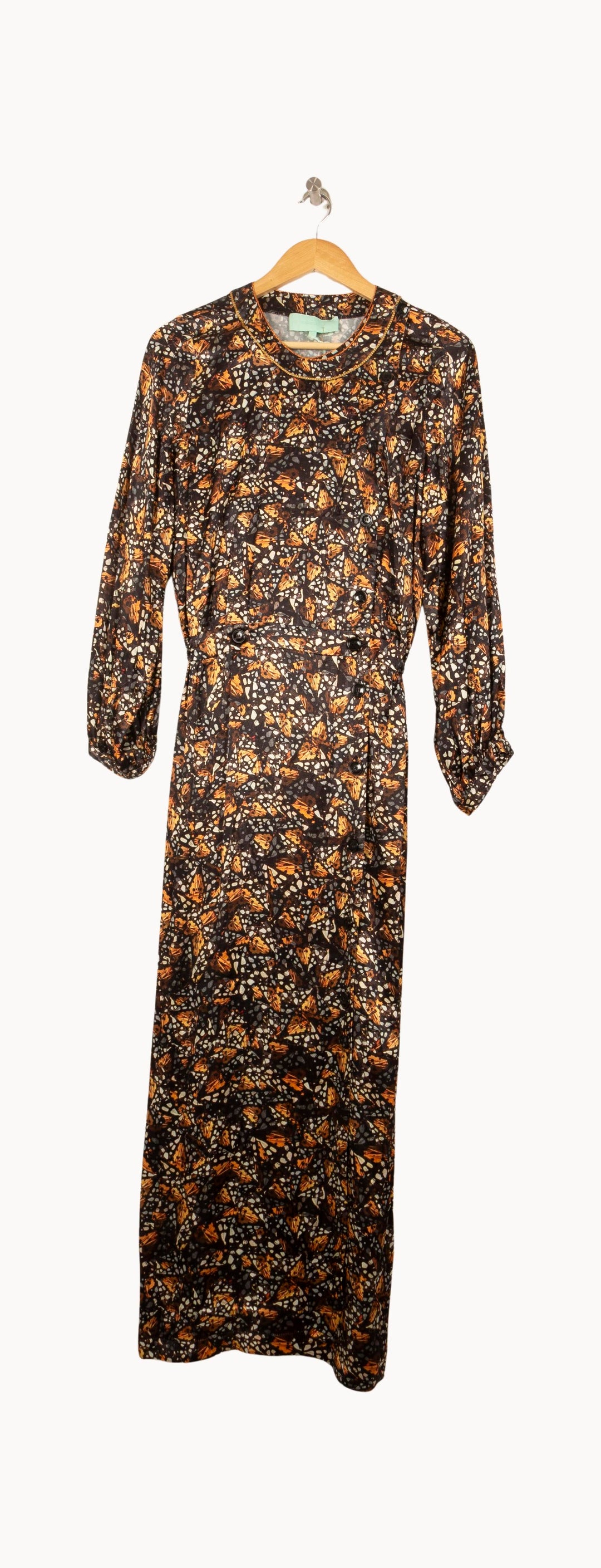 Robe Longue Marron et Orange - Taille S/36 de la marque Heimstone | PARAD61109 - Vendu par Paradigme - Image 2