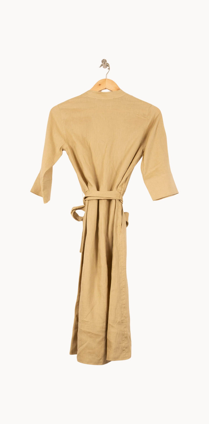 Robe Ceinturée Beige - Taille XS/34 de la marque Vanessa Bruno | PARAD61114 - Vendu par Paradigme - Image 4