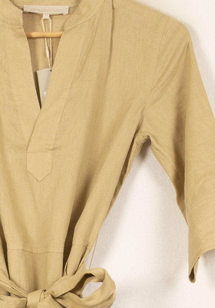 Robe Ceinturée Beige - Taille XS/34 de la marque Vanessa Bruno | PARAD61114 - Vendu par Paradigme - Image 3