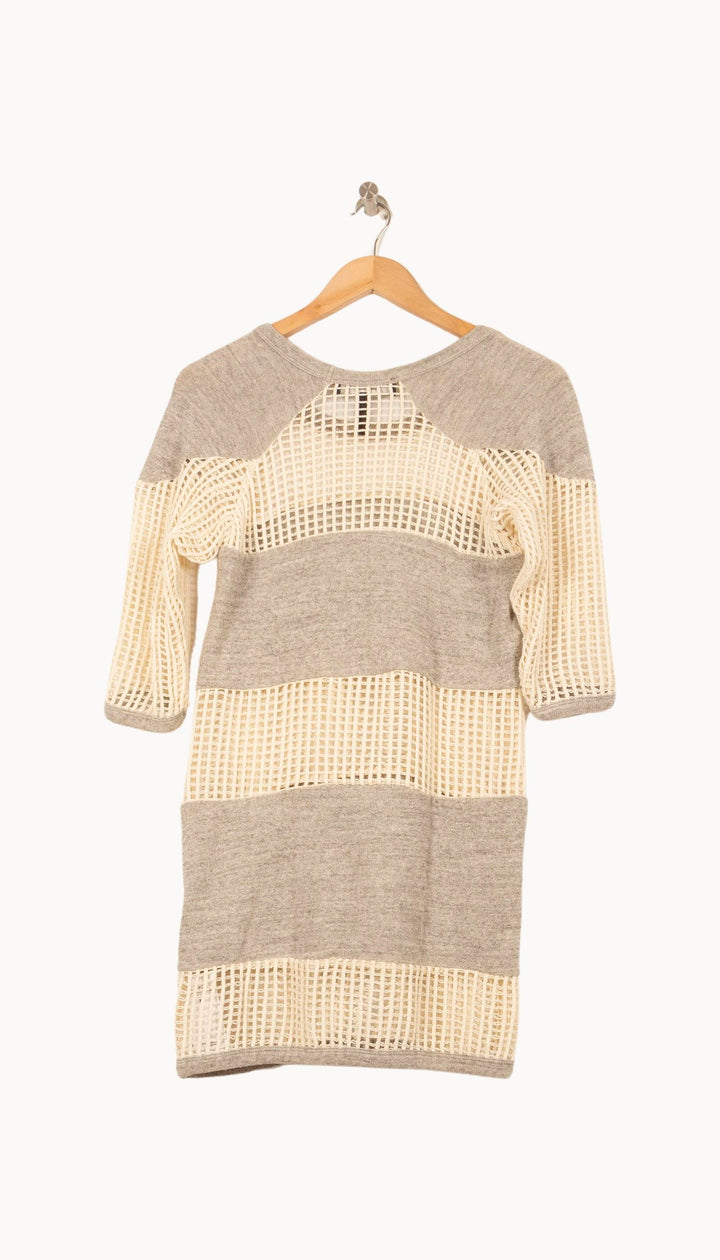 Robe Midi Grise et Écrue - Taille M/38 de la marque Isabel Marant | PARAD61118 - Vendu par Paradigme - Image 4