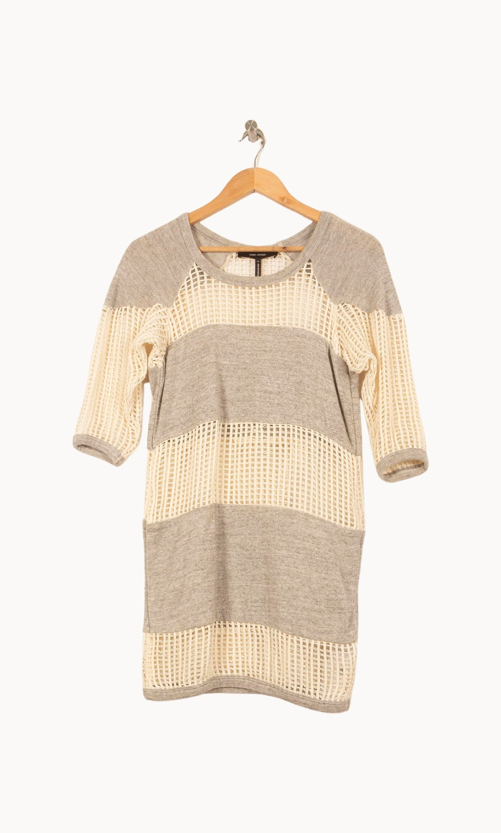 Robe Midi Grise et Écrue - Taille M/38 de la marque Isabel Marant | PARAD61118 - Vendu par Paradigme - Image 2