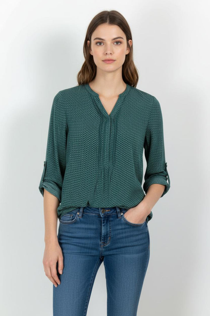Blouse Verte - Taille S/36 de la marque Sud express | PARAD61122 - Vendu par Paradigme - Image 1