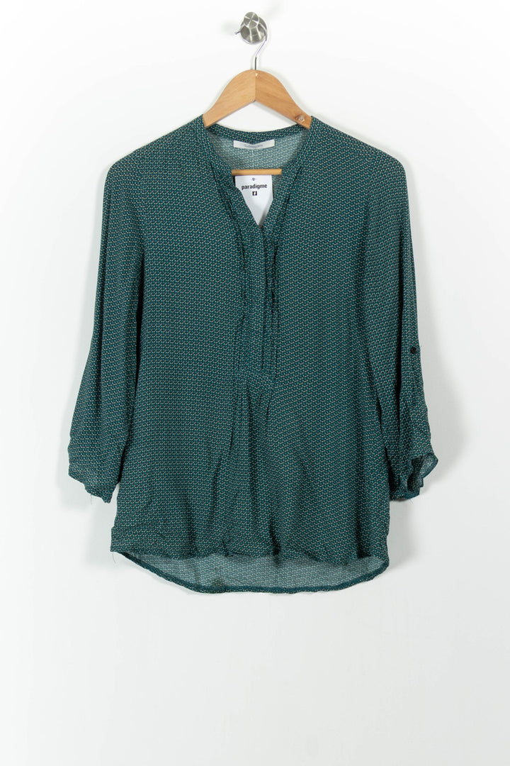 Blouse Verte - Taille S/36 de la marque Sud express | PARAD61122 - Vendu par Paradigme - Image 2
