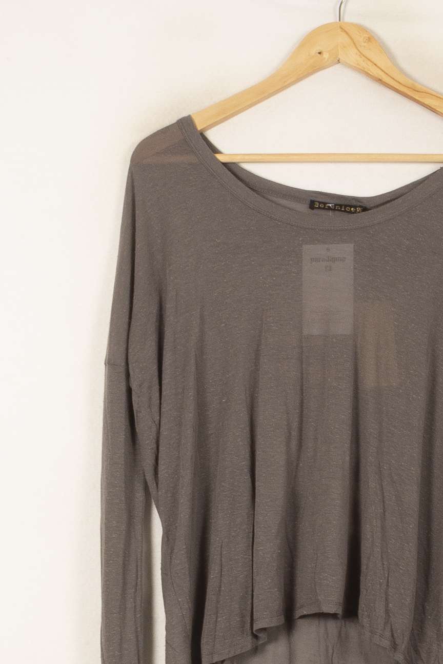 Tee-shirt Manches Longues Gris - Taille S/36 de la marque Bérénice | PARAD61124 - Vendu par Paradigme - Image 3