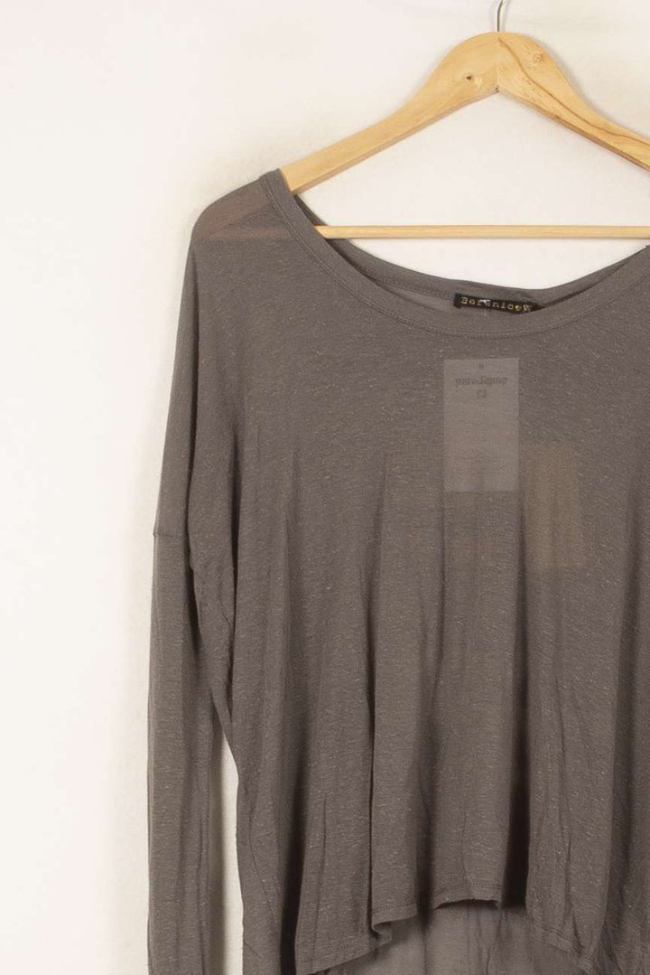 Tee-shirt Manches Longues Gris - Taille S/36 de la marque Bérénice | PARAD61124 - Vendu par Paradigme - Image 3